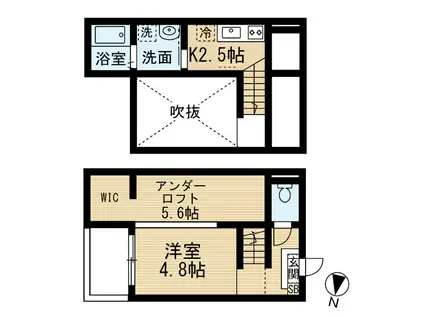 INFINIIUM(1K/1階)の間取り写真