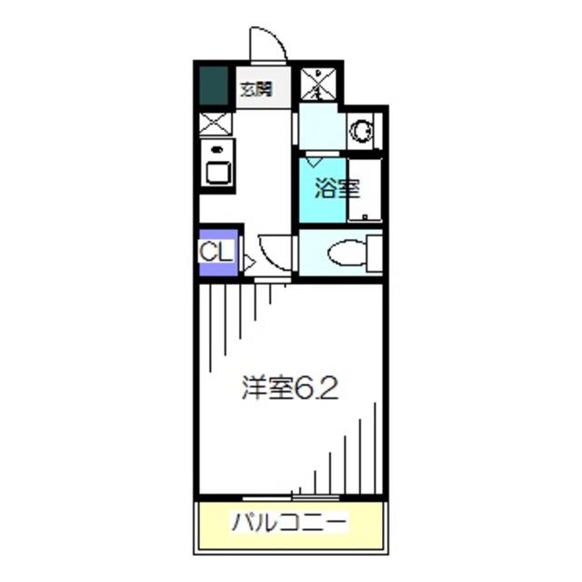 カーライル堺市駅前(1K/4階)の間取り写真