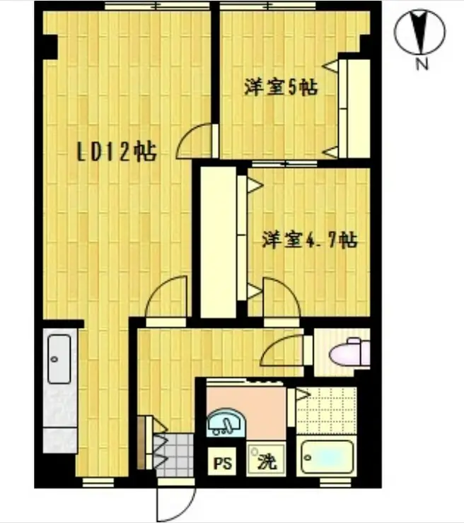 根岸駅前共同ビル 4階階 間取り