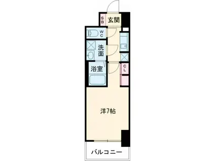 S-RESIDENCE堺浜寺AXIAL(1K/3階)の間取り写真