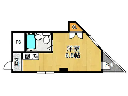 AMA長洲ビル(ワンルーム/3階)の間取り写真