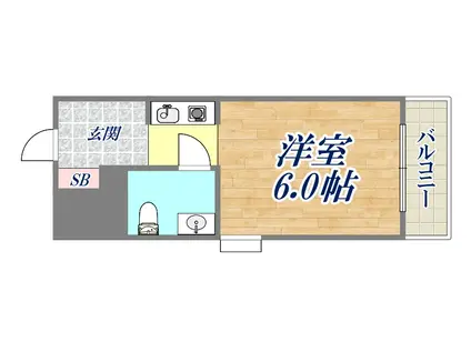 ネオダイキョー夙川北名次(ワンルーム/2階)の間取り写真