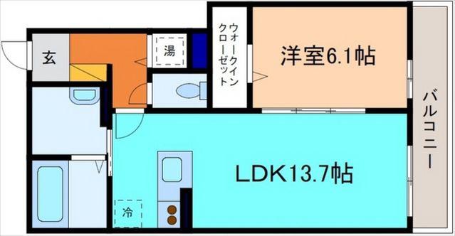 PREMIAS(1LDK/3階)の間取り写真