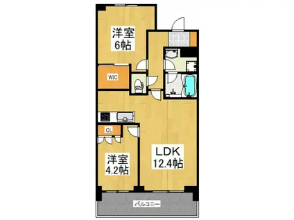 プライムメゾン武蔵野の杜(2LDK/3階)の間取り写真