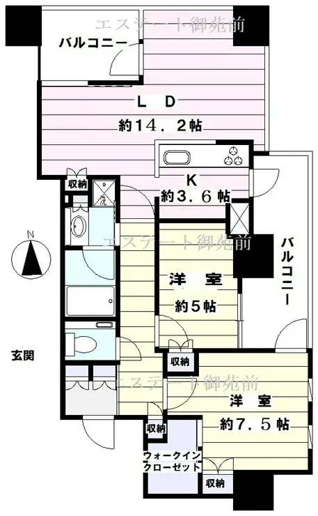 コートレジデントタワー 17階階 間取り