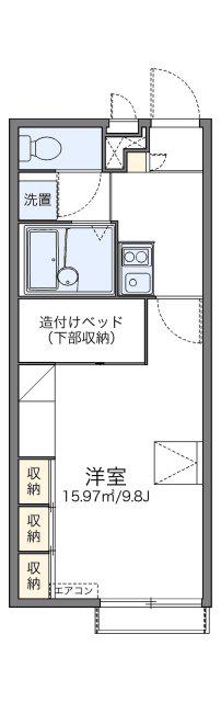 レオパレスグランプラージュ(1K/1階)の間取り写真