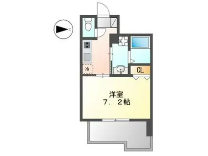 リバーコート砂田橋I(1K/11階)の間取り写真