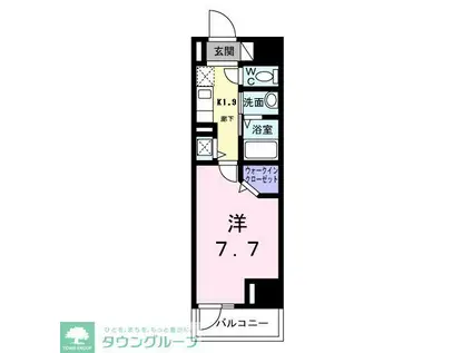 スアヴィス鳩ケ谷(1K/9階)の間取り写真