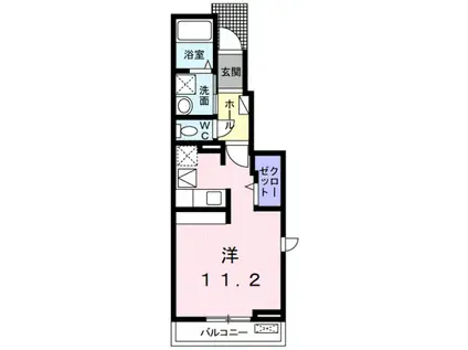 ルピナス・太田(ワンルーム/1階)の間取り写真