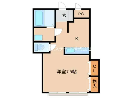 メゾン岩橋(ワンルーム/3階)の間取り写真