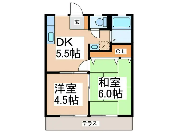 カーサ寺前 1階階 間取り