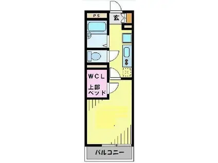 レオパレスカーニバルII(1K/2階)の間取り写真