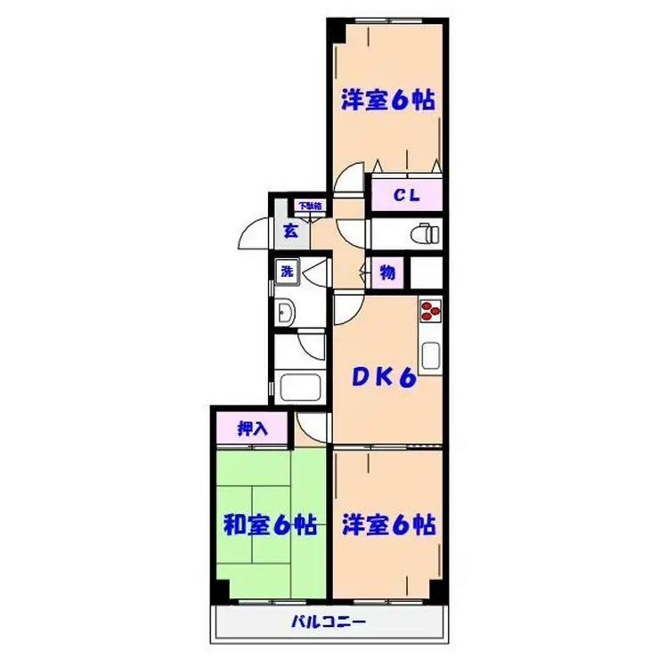 エリントンヒル東船橋 3階階 間取り