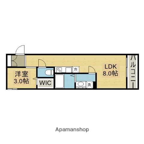 S-MOVE緑橋II(1LDK/4階)の間取り写真