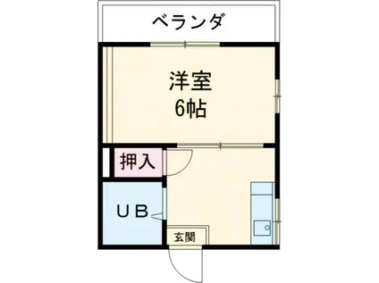 コート新北II(1K/5階)の間取り写真