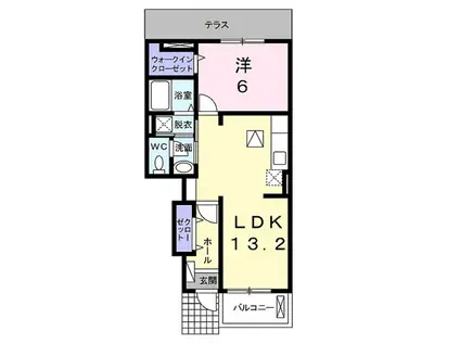 カルム ONO 弐番館(1LDK/1階)の間取り写真