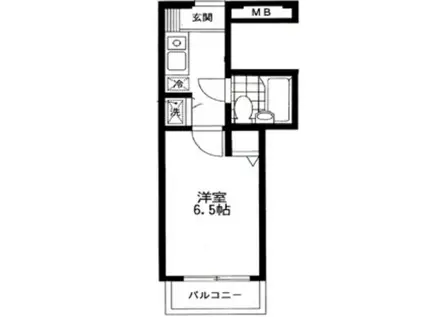 レジデンス久が原(1K/1階)の間取り写真
