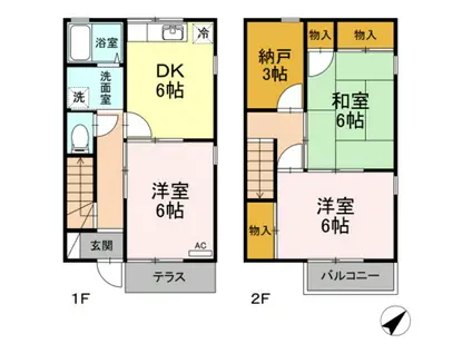 パールハイツ(3SDK/1階)の間取り写真
