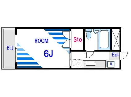 小林ビル(1K/2階)の間取り写真