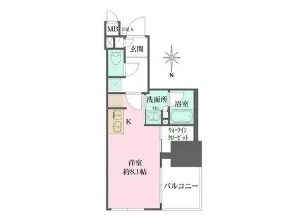 ルフォンプログレ元浅草マークス(ワンルーム/12階)の間取り写真