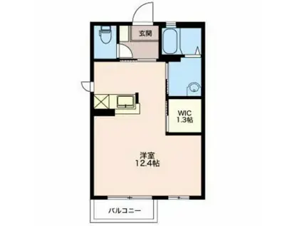 パルモシャリテ(ワンルーム/1階)の間取り写真