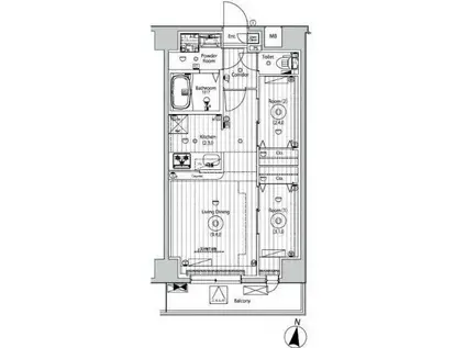 メイクスアート五反野(2LDK/4階)の間取り写真