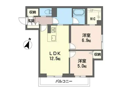 SHM カサブランカ(2LDK/3階)の間取り写真