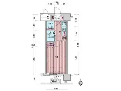 メインステージ練馬II(1K/7階)の間取り写真