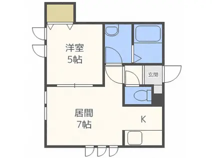 RT-III(1LDK/2階)の間取り写真