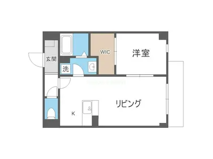 SOLASIA RESIDENCE 九条(1LDK/2階)の間取り写真