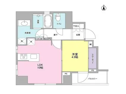 LUCULIA COURT(1LDK/5階)の間取り写真
