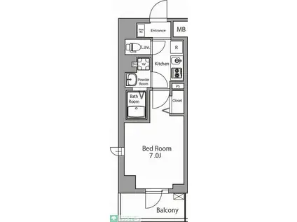 N-STAGE 松戸(1K/5階)の間取り写真