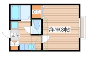 ソレアードみずほ台(1K/1階)の間取り写真