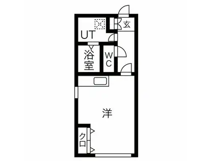 別所エンビィハイツ(ワンルーム/1階)の間取り写真