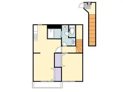 リバーサイド吉村(1LDK/2階)の間取り写真