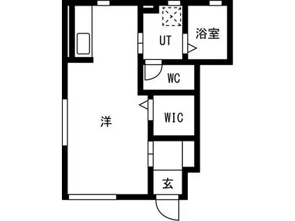 レフィナード・さくら 中野町(1K/1階)の間取り写真