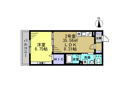 セミカ葛城 I(1LDK/3階)の間取り写真
