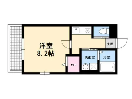 KS003-3(1K/2階)の間取り写真