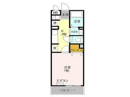 ボン リジエール(1K/2階)の間取り写真