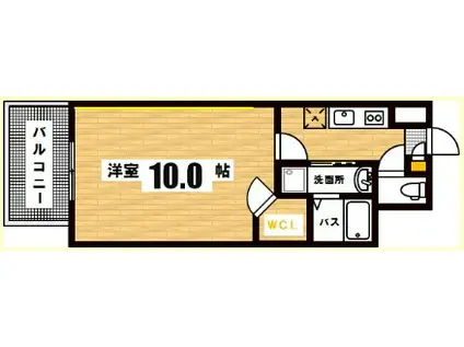 CLASSY HIROSHIMA-EKIMAE(1K/6階)の間取り写真