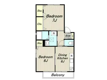 グランドメゾン大澤(2DK/2階)の間取り写真