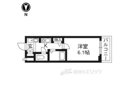 エステムコート京都烏丸Ⅱ(1K/4階)の間取り写真