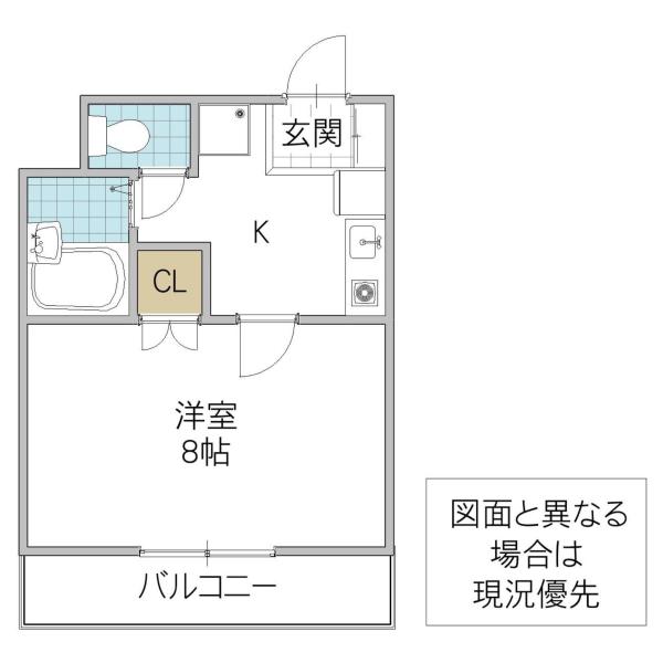 レナジアつくば(1K/3階)の間取り写真