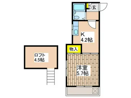 レオパレス弘明寺第2(1K/2階)の間取り写真