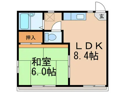 PARK VIEW城山(1LDK/2階)の間取り写真