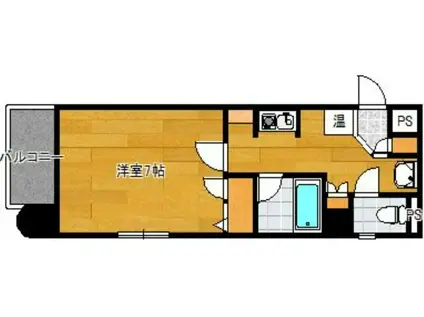 フォーラム白金(1K/4階)の間取り写真