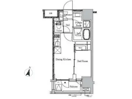 プライマルイプセ池尻大橋(1DK/6階)の間取り写真