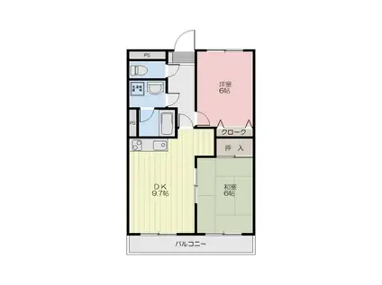 セレッサYS(2DK/2階)の間取り写真