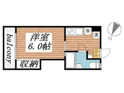 三軒茶屋マンション(1K/1階)の間取り写真
