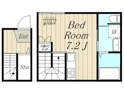 CIEL CLAIR(ワンルーム/2階)の間取り写真